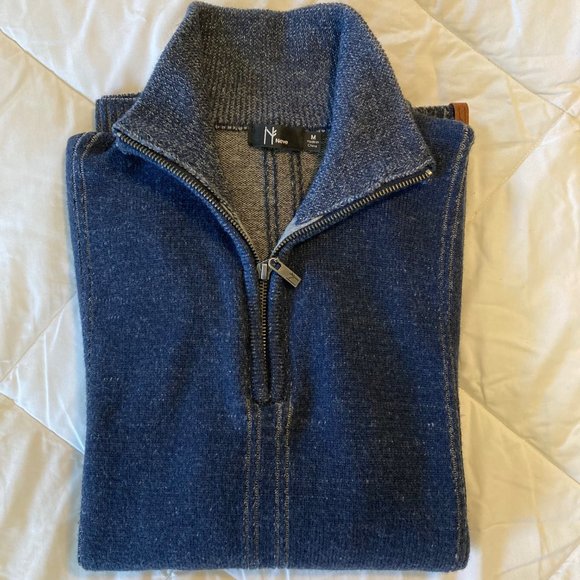 Men’s Neve Merino Wool Sweater QuarterZip - Picture 1 of 6